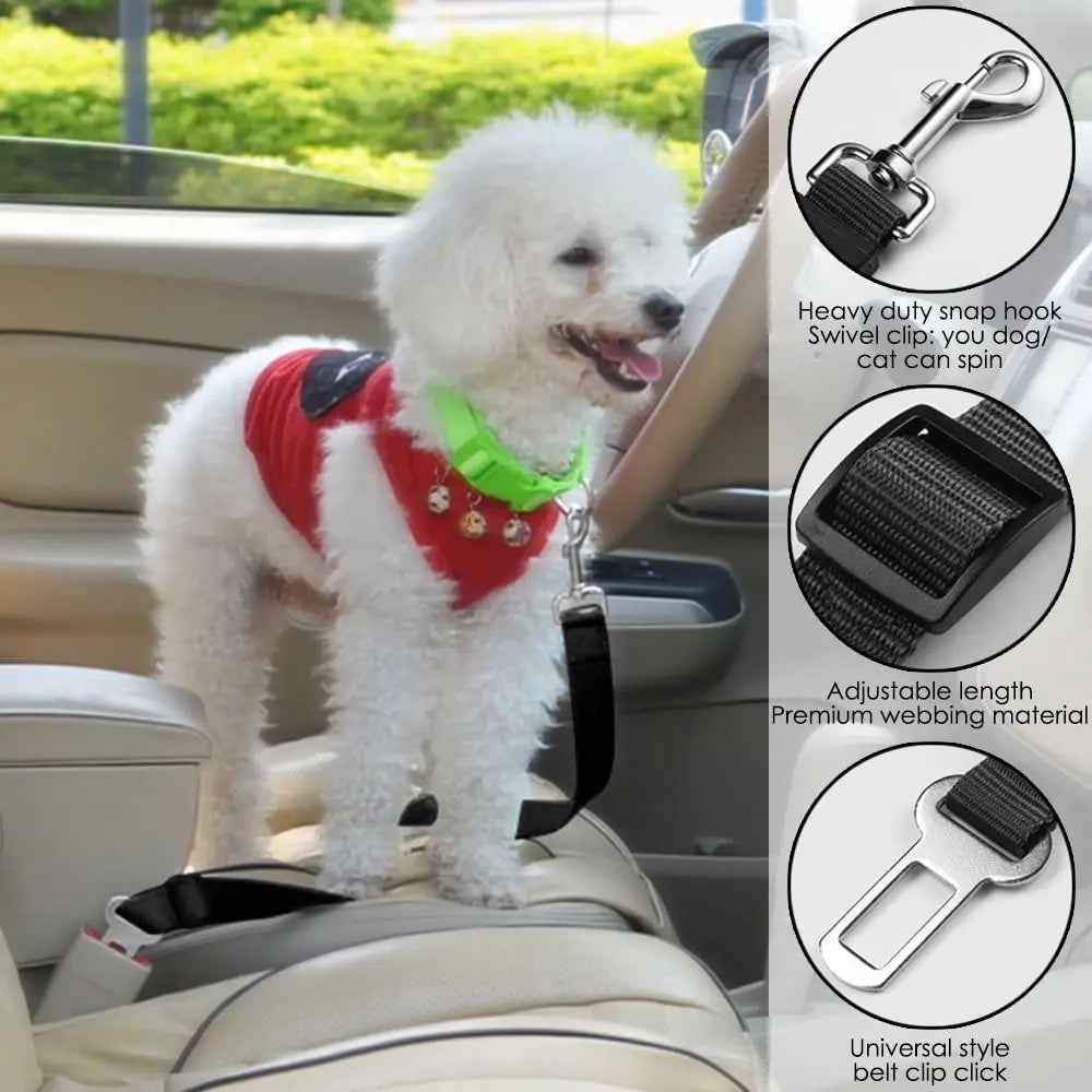 Adjustable Pet Dog Car Seat Belt Harness