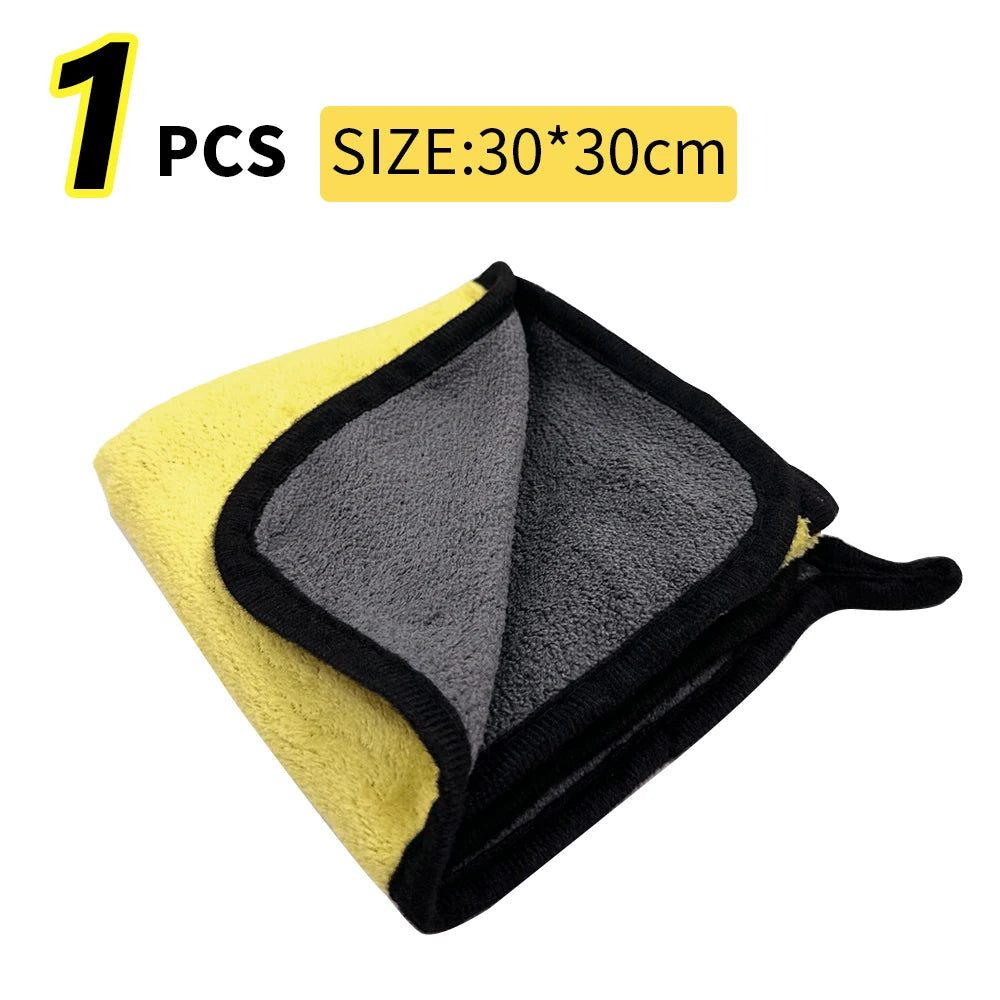 Premium Microfiber Car Wash Towel - Ultra-Absorbent Cleaning Cloth for Car Care & Detailing