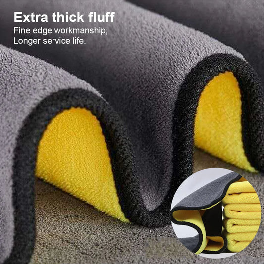 Premium Microfiber Car Wash Towel - Ultra-Absorbent Cleaning Cloth for Car Care & Detailing