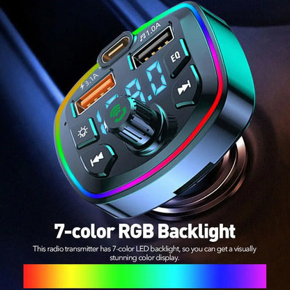 Bluetooth 5.0 Car FM Transmitter & Charger