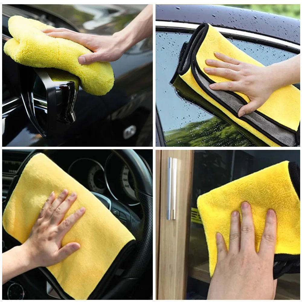 Premium Microfiber Car Wash Towel - Ultra-Absorbent Cleaning Cloth for Car Care & Detailing