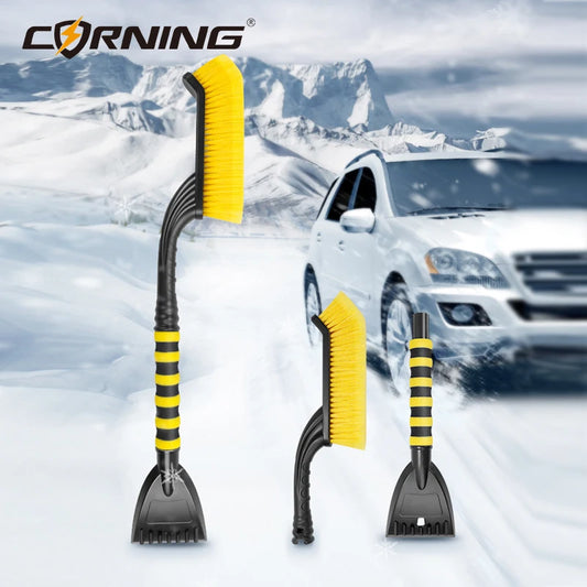 Extendable Car Snow Brush & Ice Scraper – Winter Windshield Cleaner & Deicer Tool