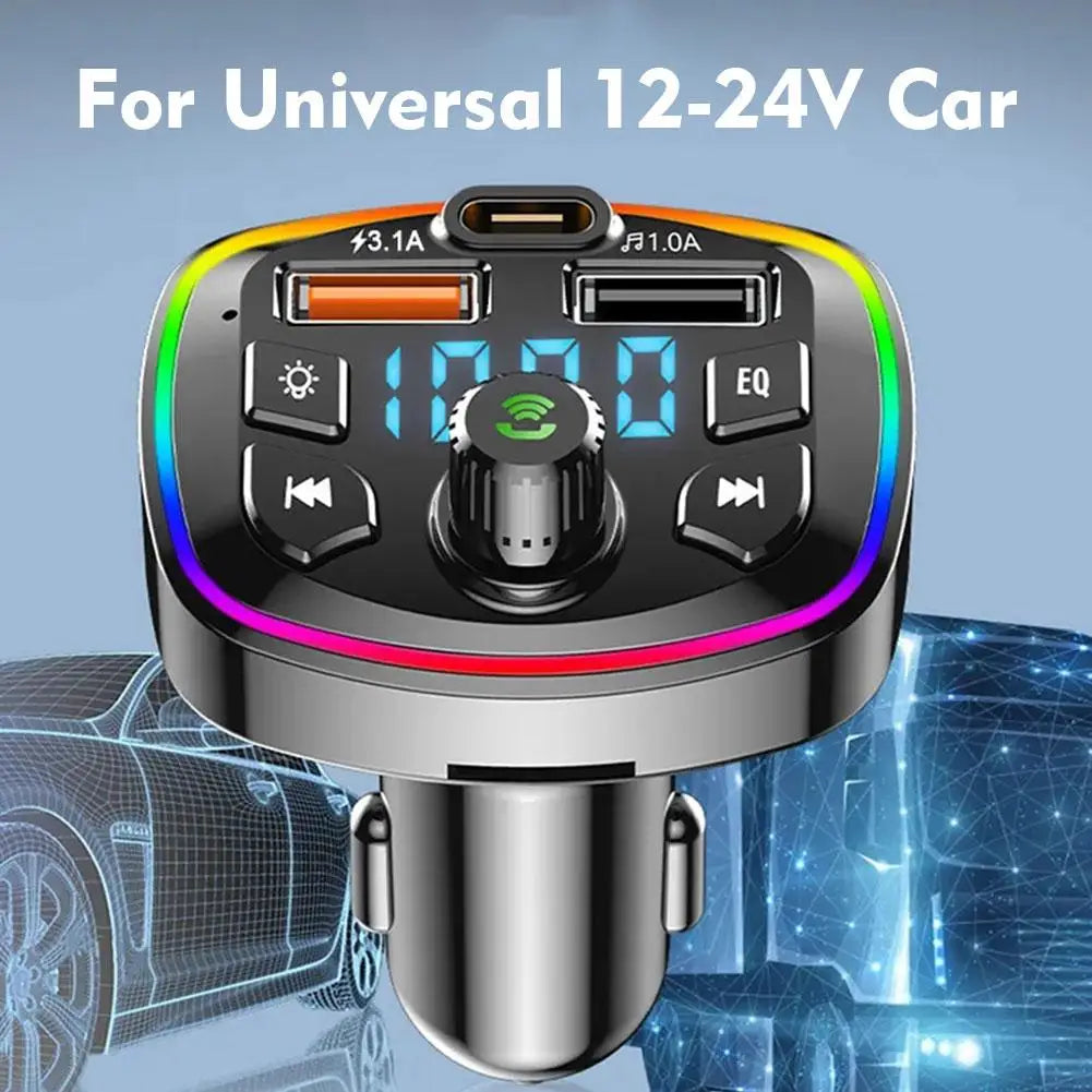 Bluetooth 5.0 Car FM Transmitter & Charger