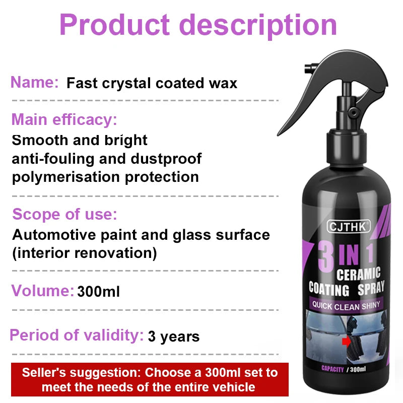 3-in-1 Car Ceramic Nano Coating Agent