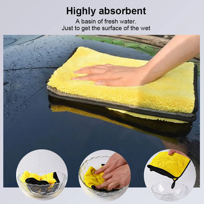 Premium Microfiber Car Wash Towel - Ultra-Absorbent Cleaning Cloth for Car Care & Detailing